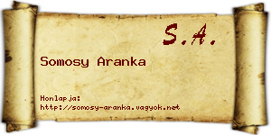 Somosy Aranka névjegykártya