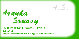 aranka somosy business card